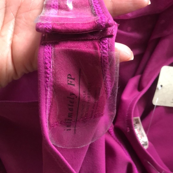 Free People tongue tied bodysuit fuchsia  boho date party casual beach L NWT - Picture 8 of 8